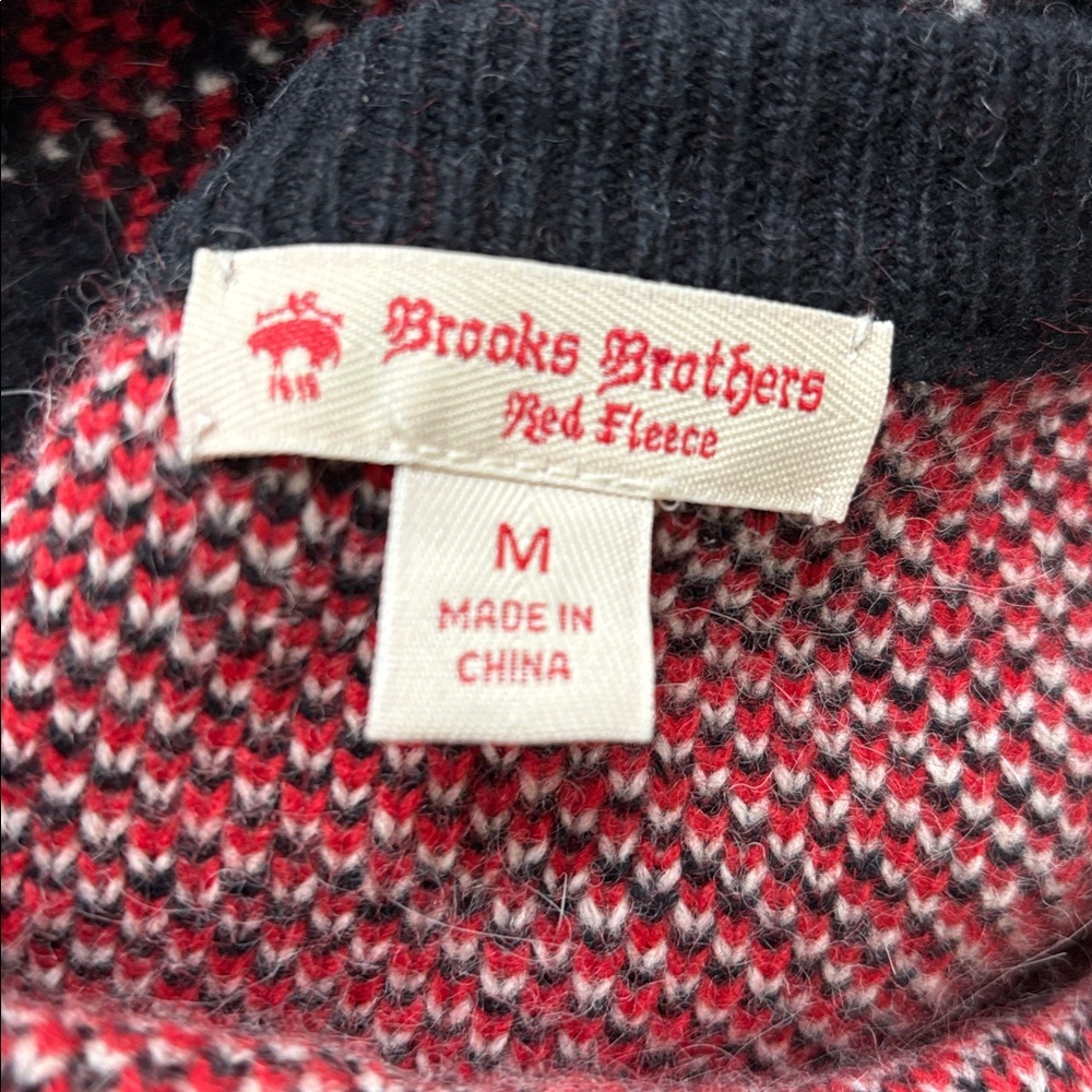 Brooks Brothers Red and Black Plaid Wool & Angora Blend Cardigan Medium - Picture 10 of 11